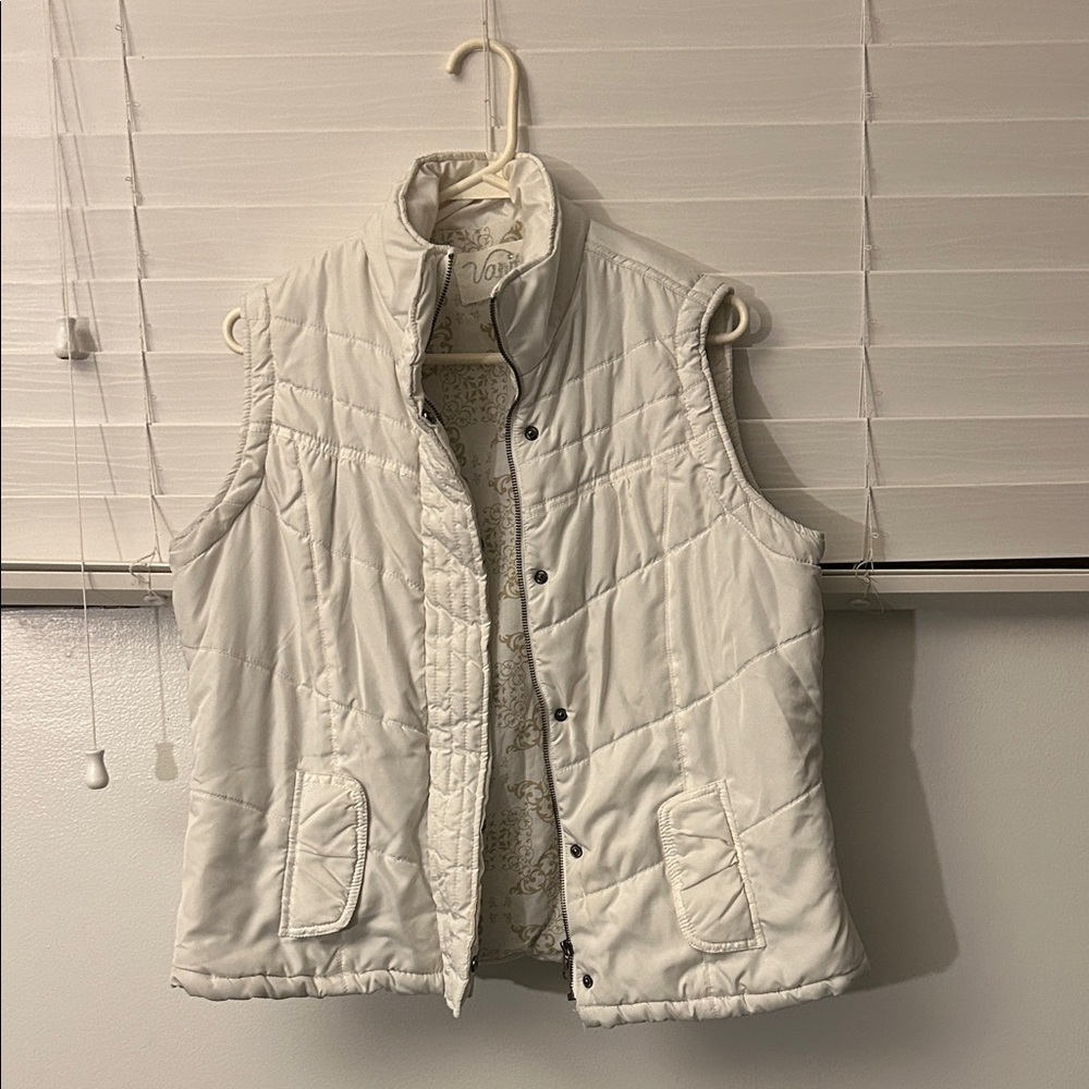 Vanity Cream Quilted Puffer Vest
